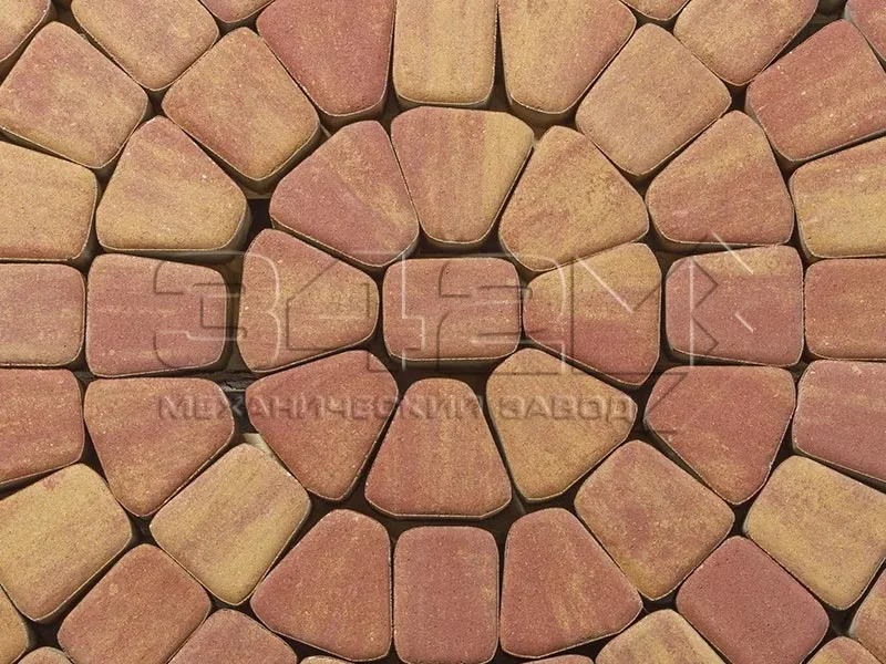 Тротуарная плитка Круговая классика, Color Mix Милан, 60 мм