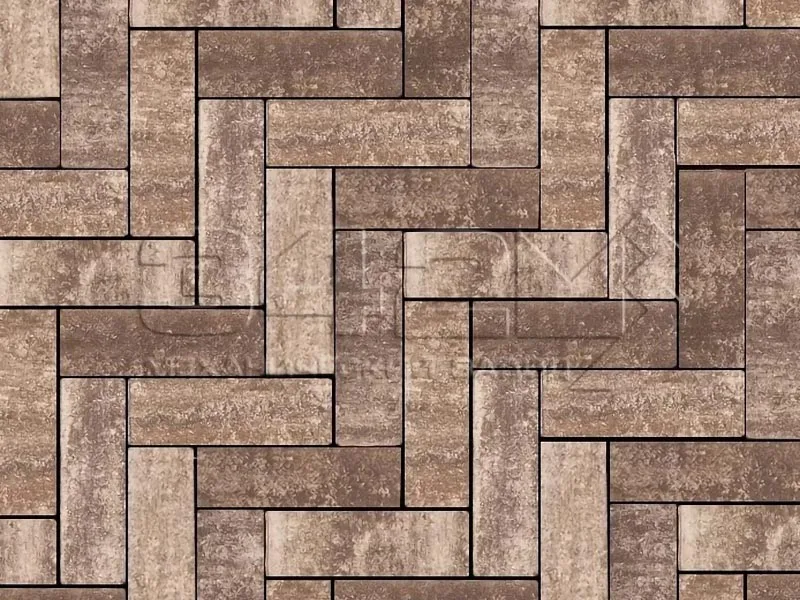 Тротуарная плитка Паркет, Color Mix Невада, 60 мм