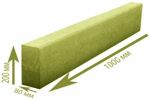 Бордюр садовый 1000×200×80 мм