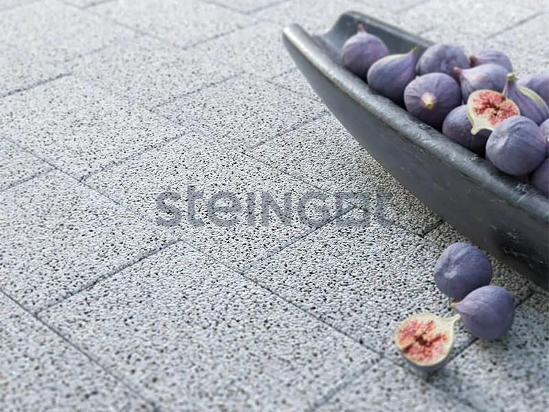 Тротуарная плитка Новый город, Stone Mix Бианко Неро, 60 мм
